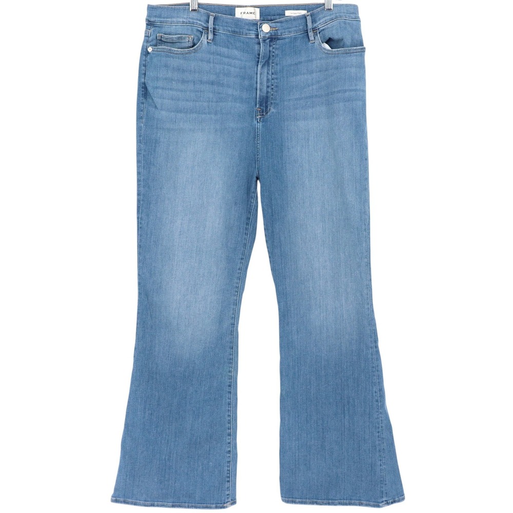FRAME Le Easy Flare High Rise Women's Size 33 Light Wash Denim Jeans Casual